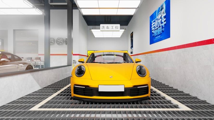 胡先生天貓洗車行一層裝修效果圖解析——洗車服務的專業空間設計